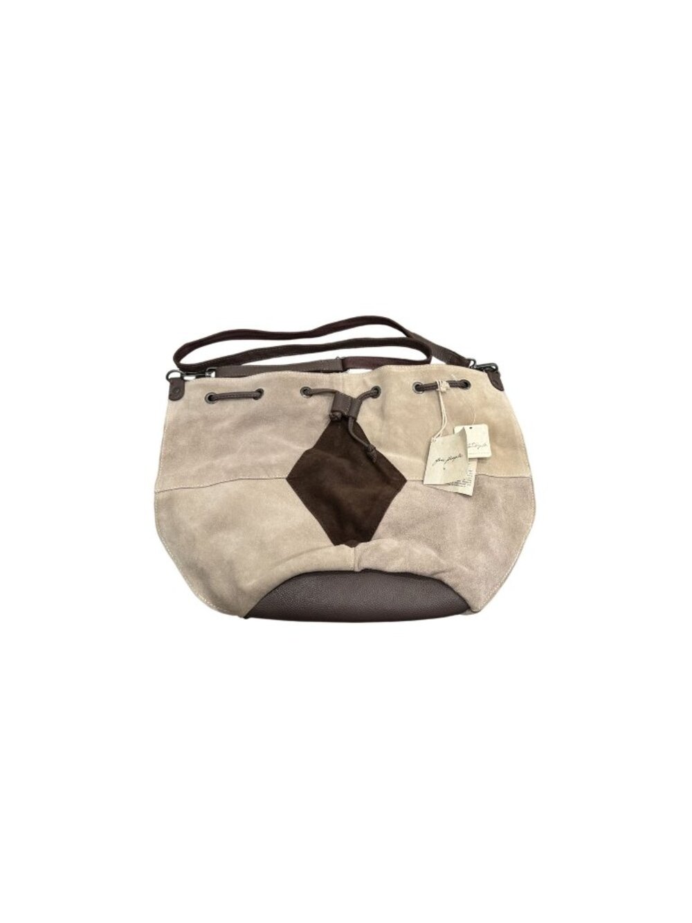 Free People Tovey Suede Crossbody Bucket Bag Drawstring Boho Bohemian NWT